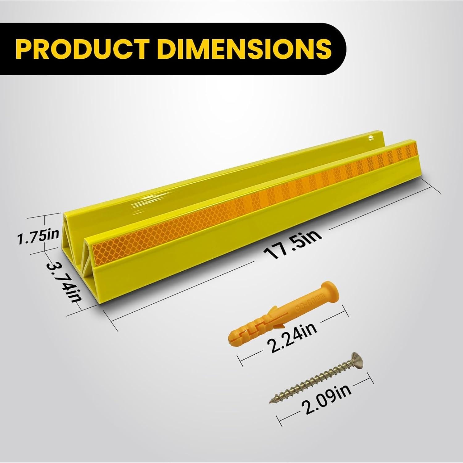 Tope de Estacionamiento ROBLOCK Amarillo 45.72 cm Alta Resistencia