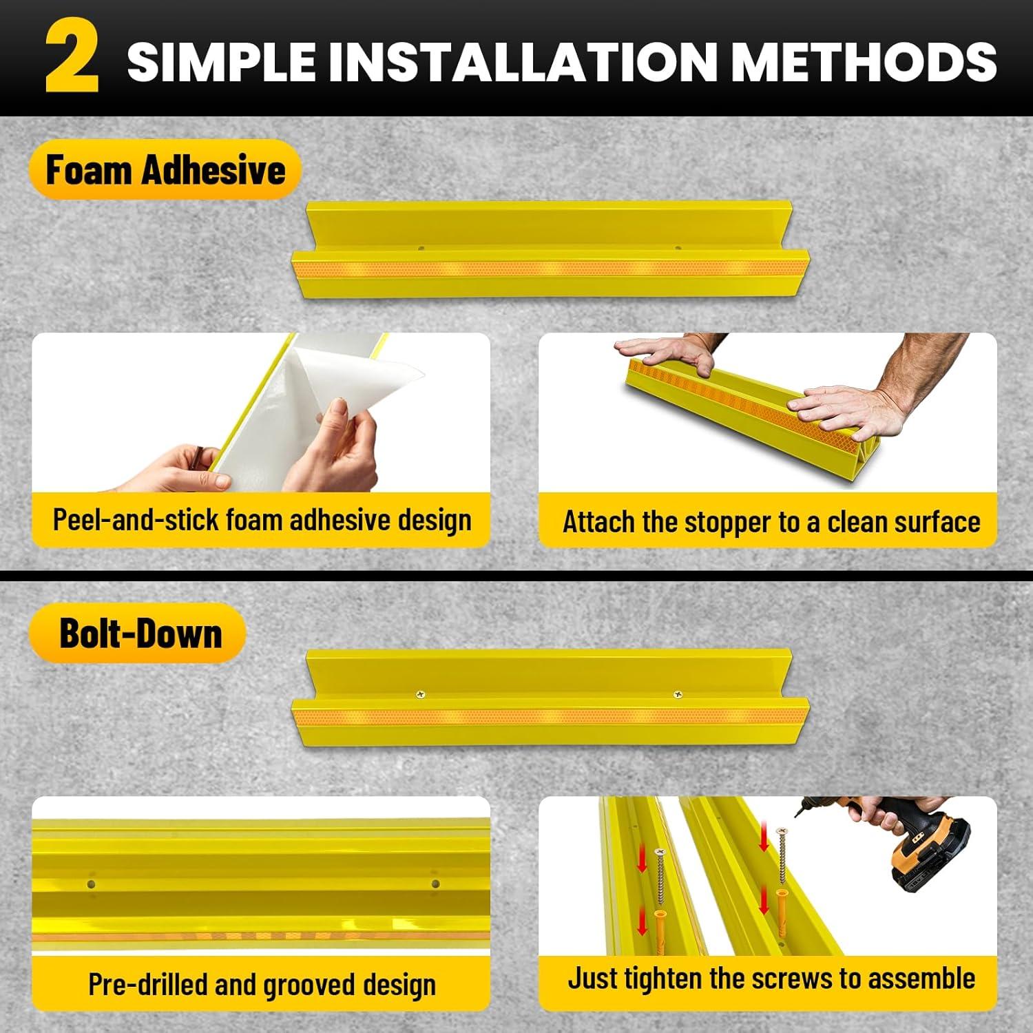 Tope de Estacionamiento ROBLOCK Amarillo 45.72 cm Alta Resistencia