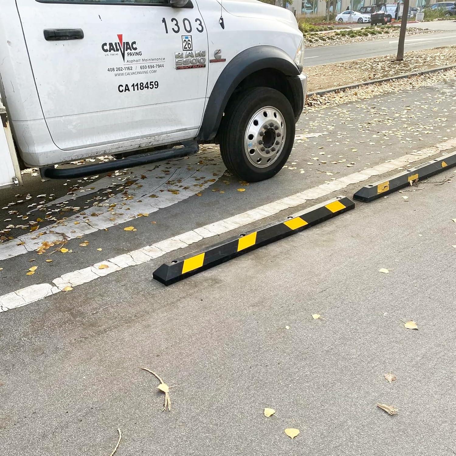 Bordillo de Goma Guardian 1.83m para Estacionamiento - Alta Visibilidad