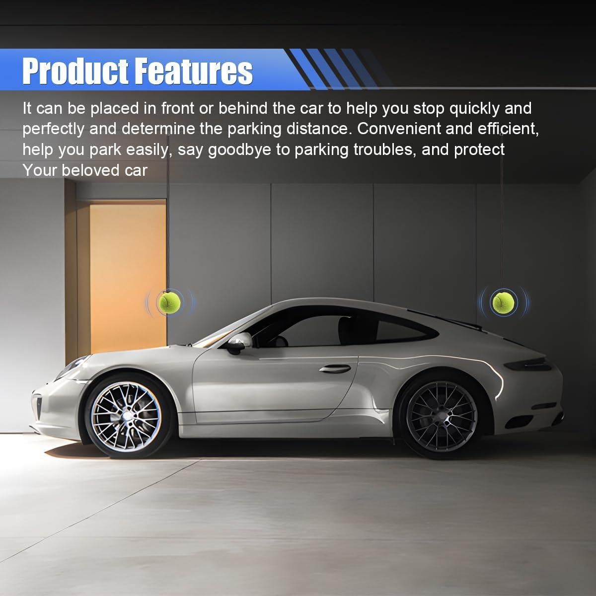 2PCS Pelota de Ayuda de Estacionamiento DUSCOKE - Amarillo