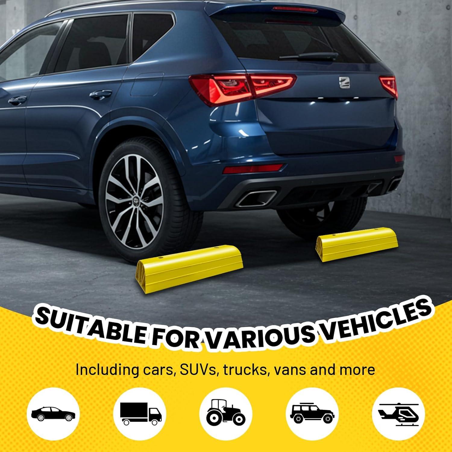 Topes de Estacionamiento HOXWELL Amarillo 2 Piezas 43.94 cm