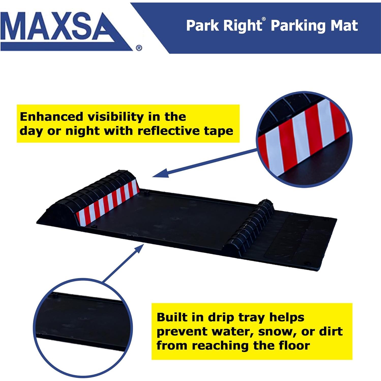 Alfombrilla de Estacionamiento Maxsa Park Right 2 Piezas Negra