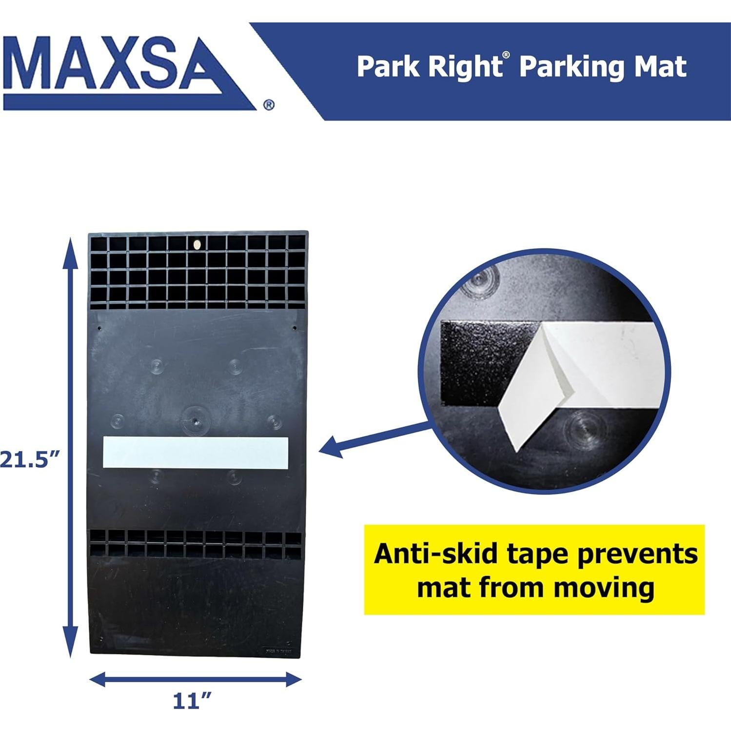 Alfombrilla de Estacionamiento Maxsa Park Right 2 Piezas Negra