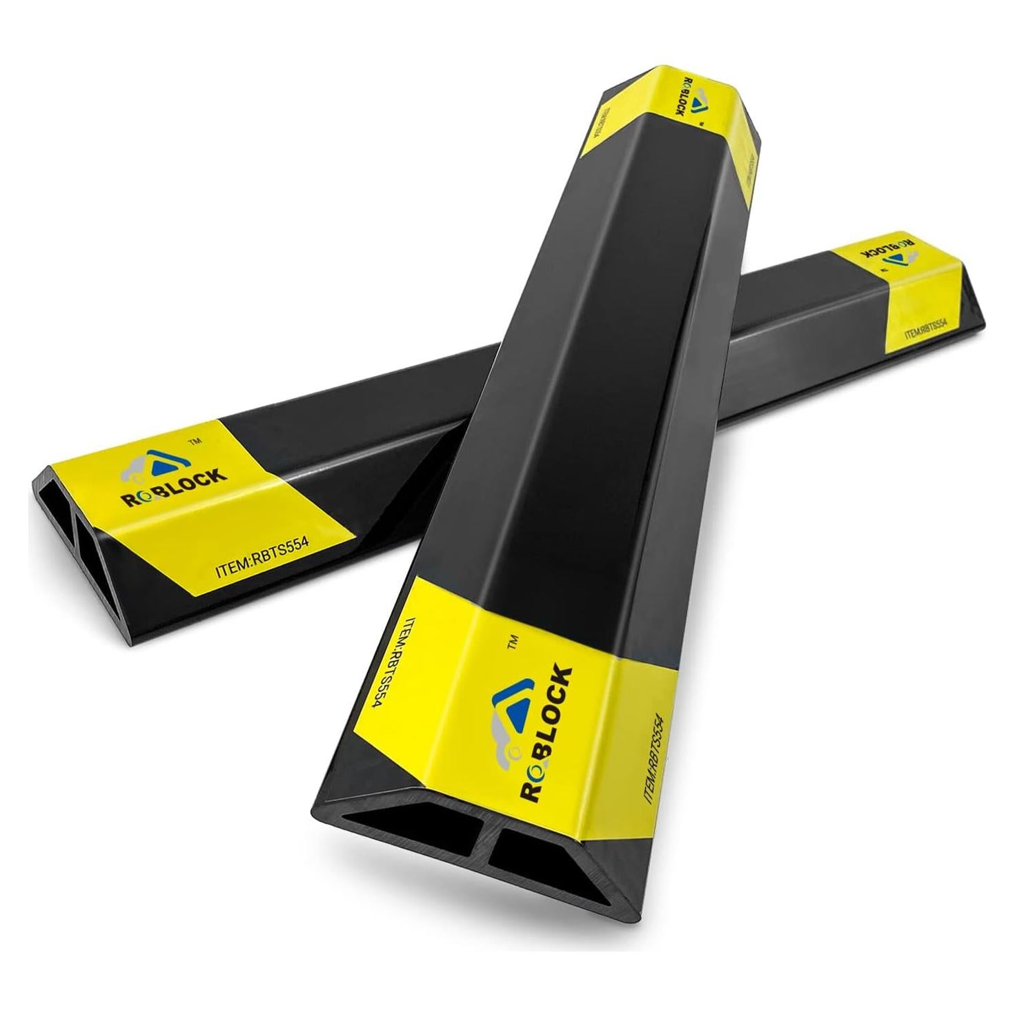 Topes de Estacionamiento ROBLOCK 45.72cm 2 Piezas Goma Amarillo