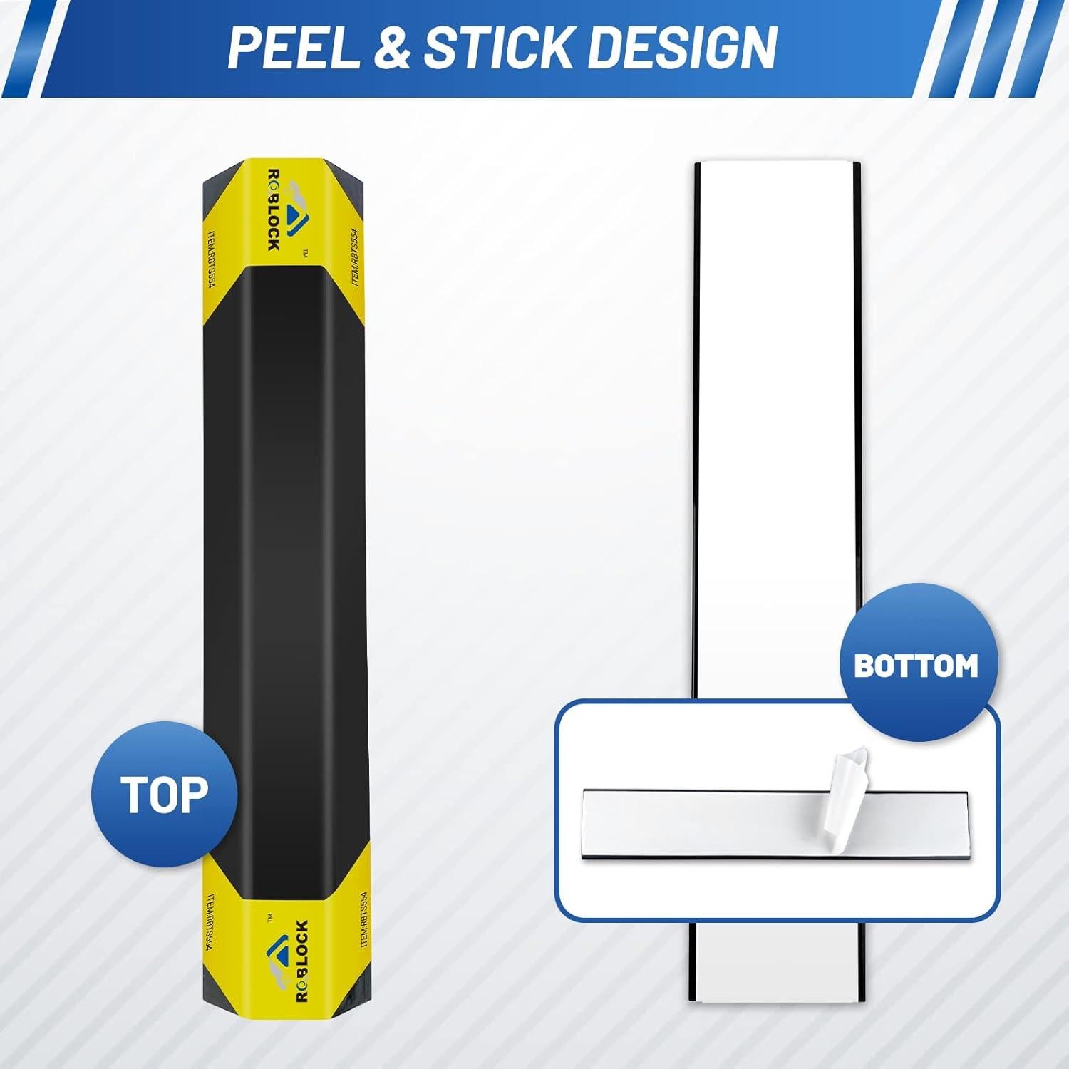 Topes de Estacionamiento ROBLOCK 45.72cm 2 Piezas Goma Amarillo