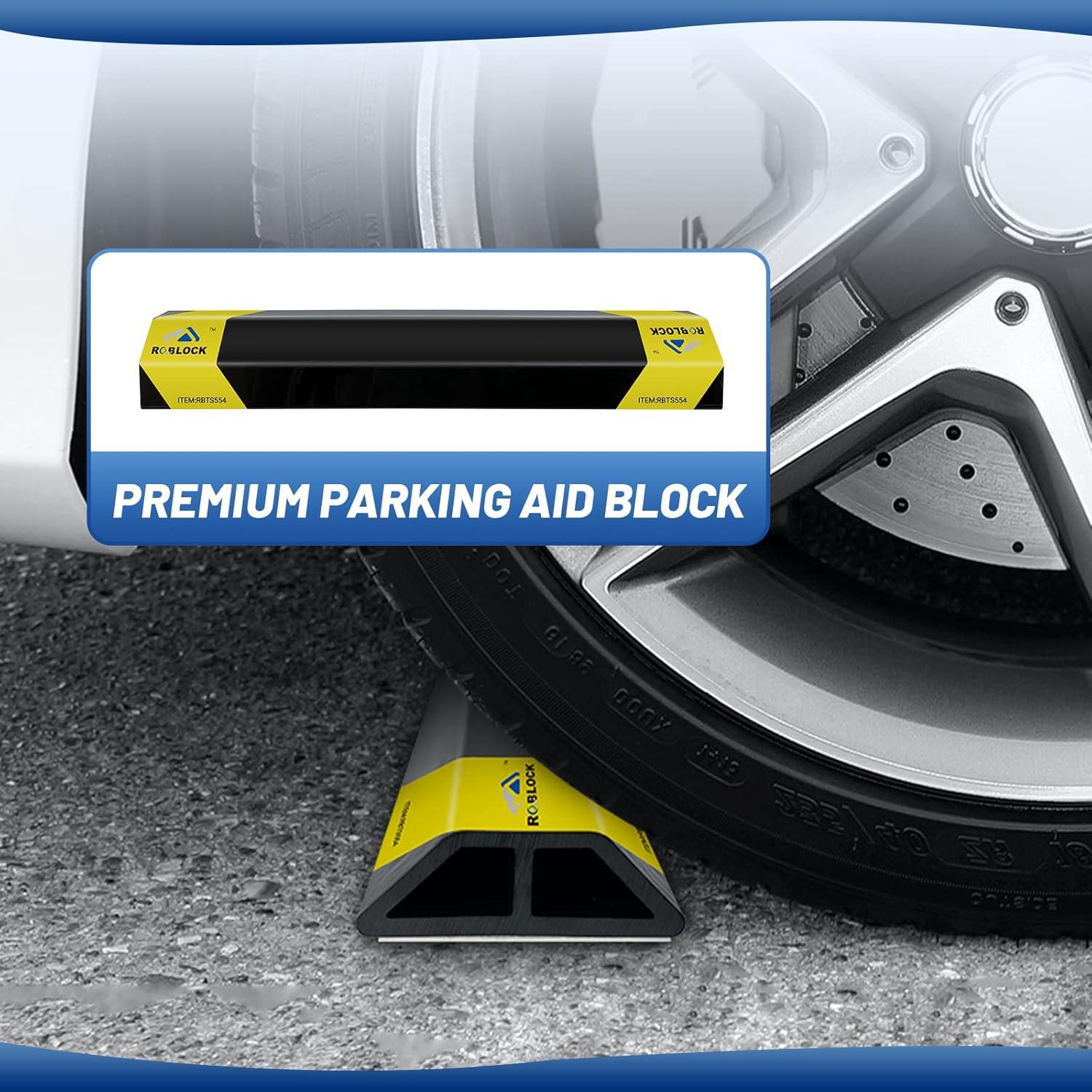 Topes de Estacionamiento ROBLOCK 45.72cm 2 Piezas Goma Amarillo