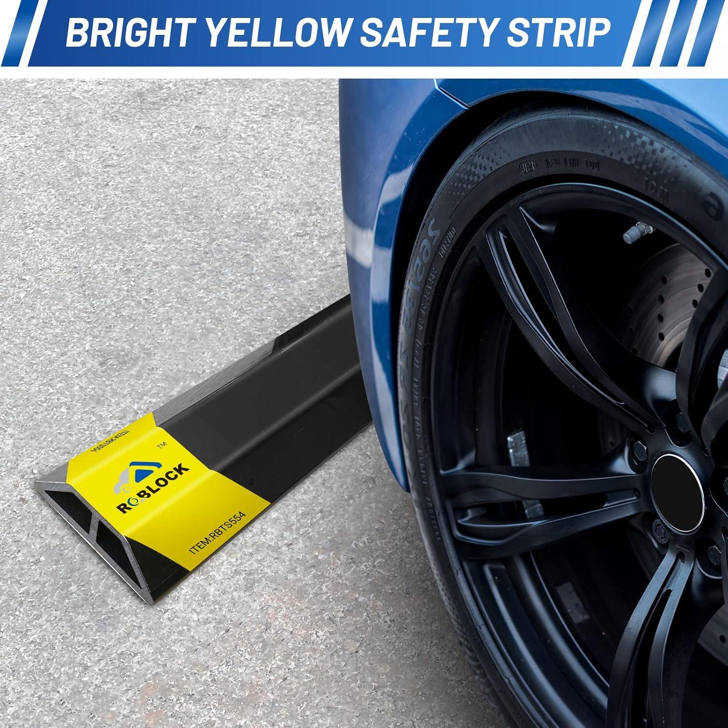 Topes de Estacionamiento ROBLOCK 45.72cm 2 Piezas Goma Amarillo