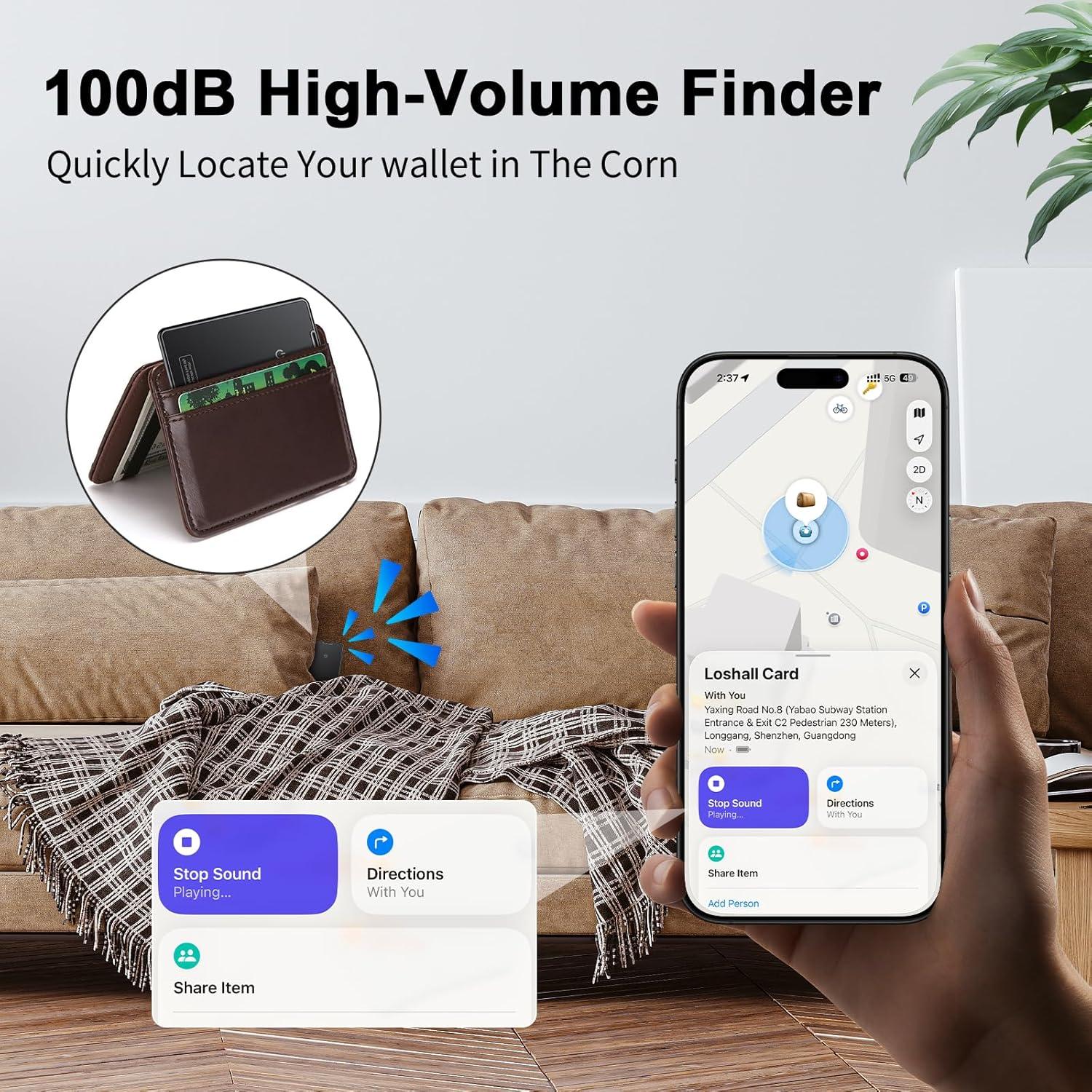 Tarjeta Rastreadora Ultrafina Hendari Air Tag - Carga Inalámbrica
