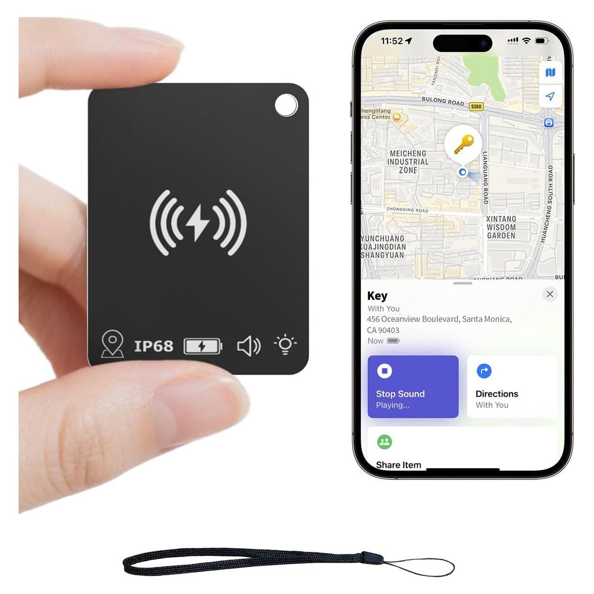 Localizador de Llaves FVJ con Apple Find My - Recargable Negro