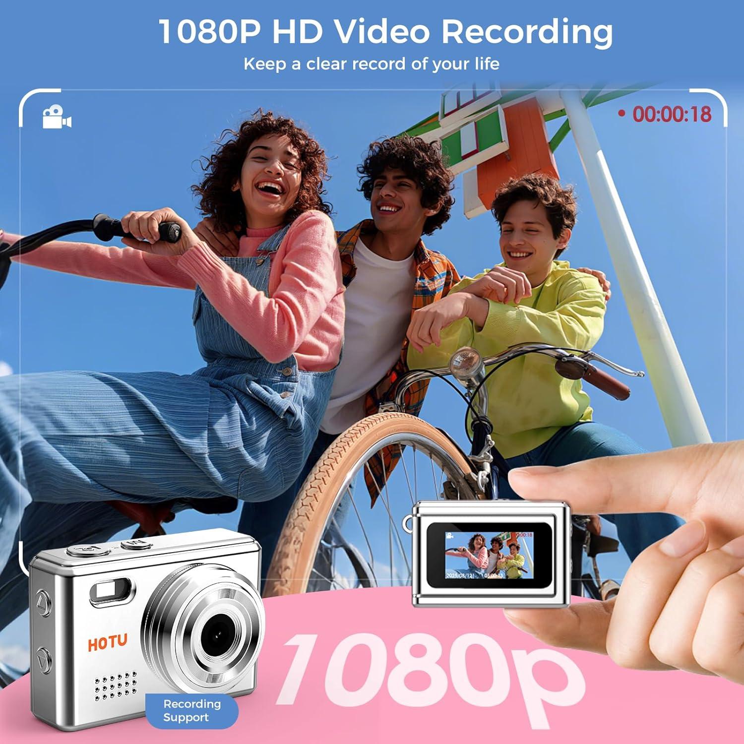 Mini Cámara Digital de Llavero HOTU C1 2MP 1080P Plata