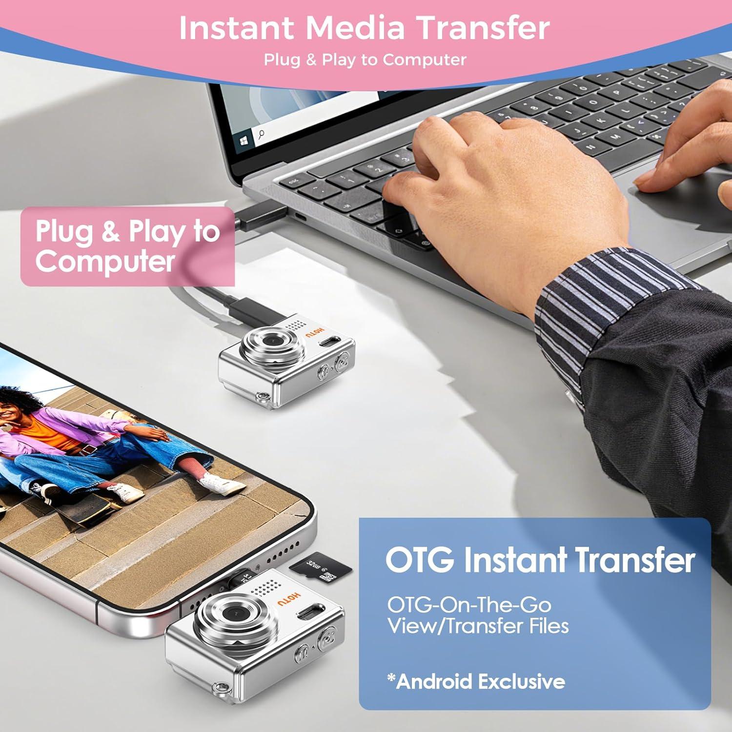 Mini Cámara Digital de Llavero HOTU C1 2MP 1080P Plata