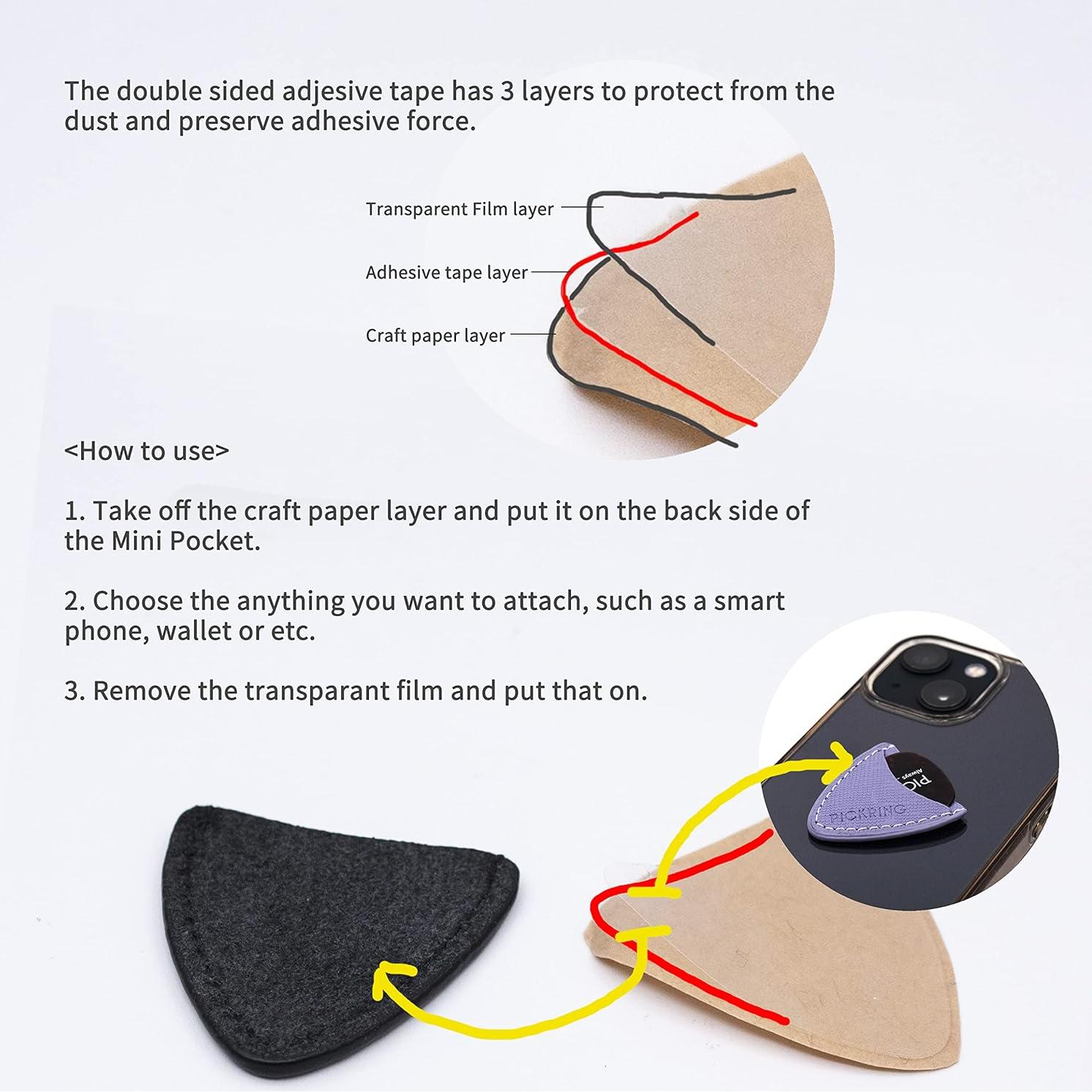 Cartera Mini Pick Pocket de Cuero Genuino para Teléfono Negro