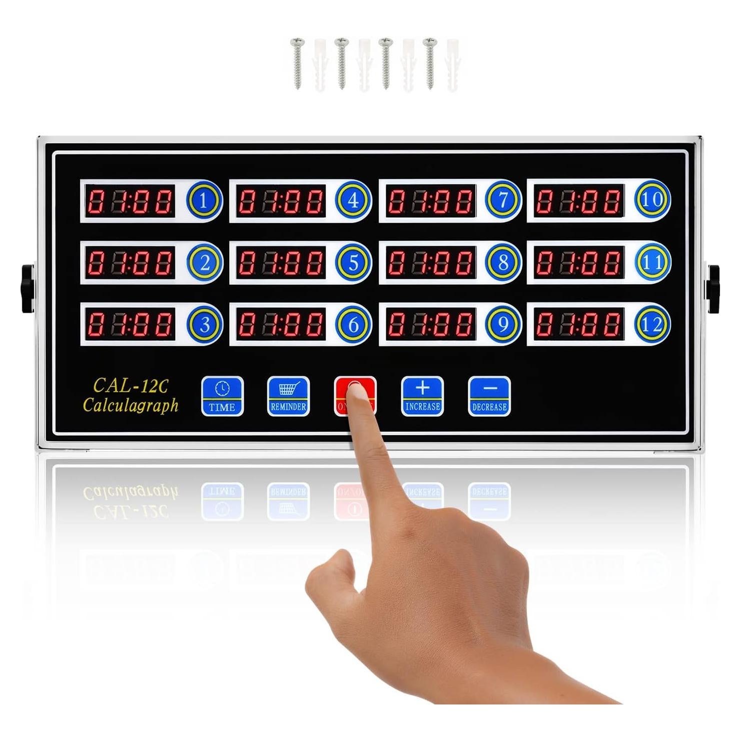 Temporizador Digital de Cocina BEAMNOVA 12 Canales Acero Inoxidable