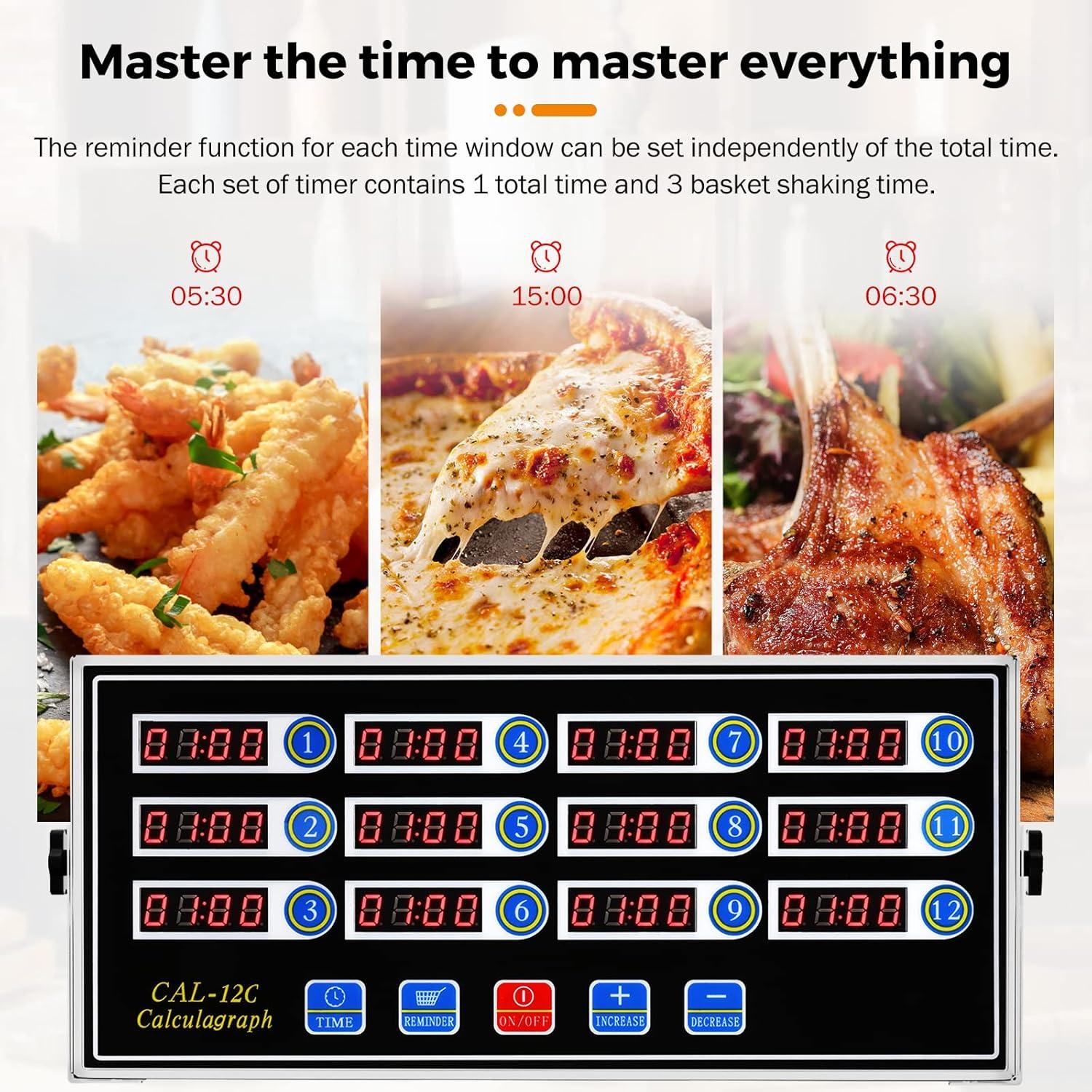 Temporizador Digital de Cocina BEAMNOVA 12 Canales Acero Inoxidable