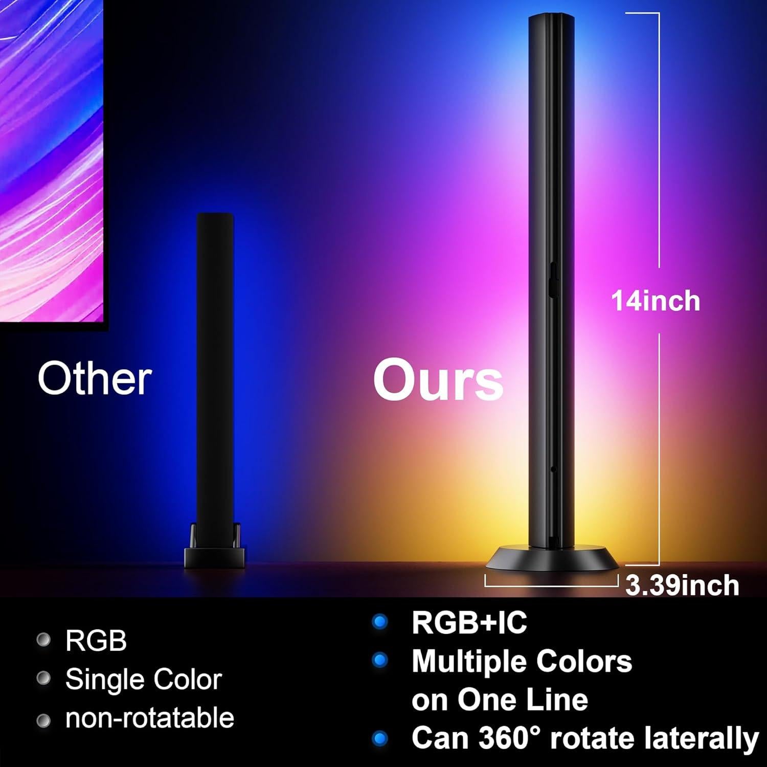 Barra de Luz LED Inteligente TJOY 35 cm RGB con Control APP