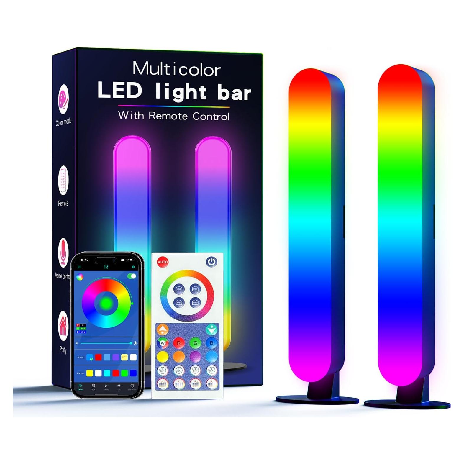 Barra de Luz LED RGB MICTUL 27.4x5.3 cm Control APP