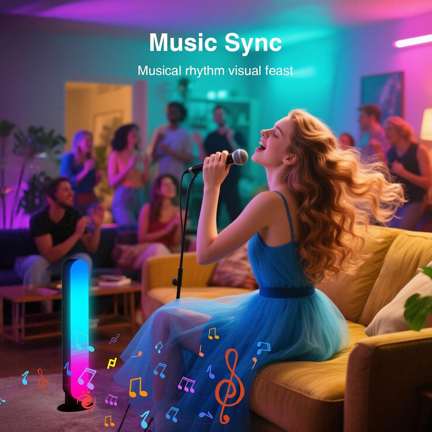 Barra de Luz LED RGB MICTUL 27.4x5.3 cm Control APP