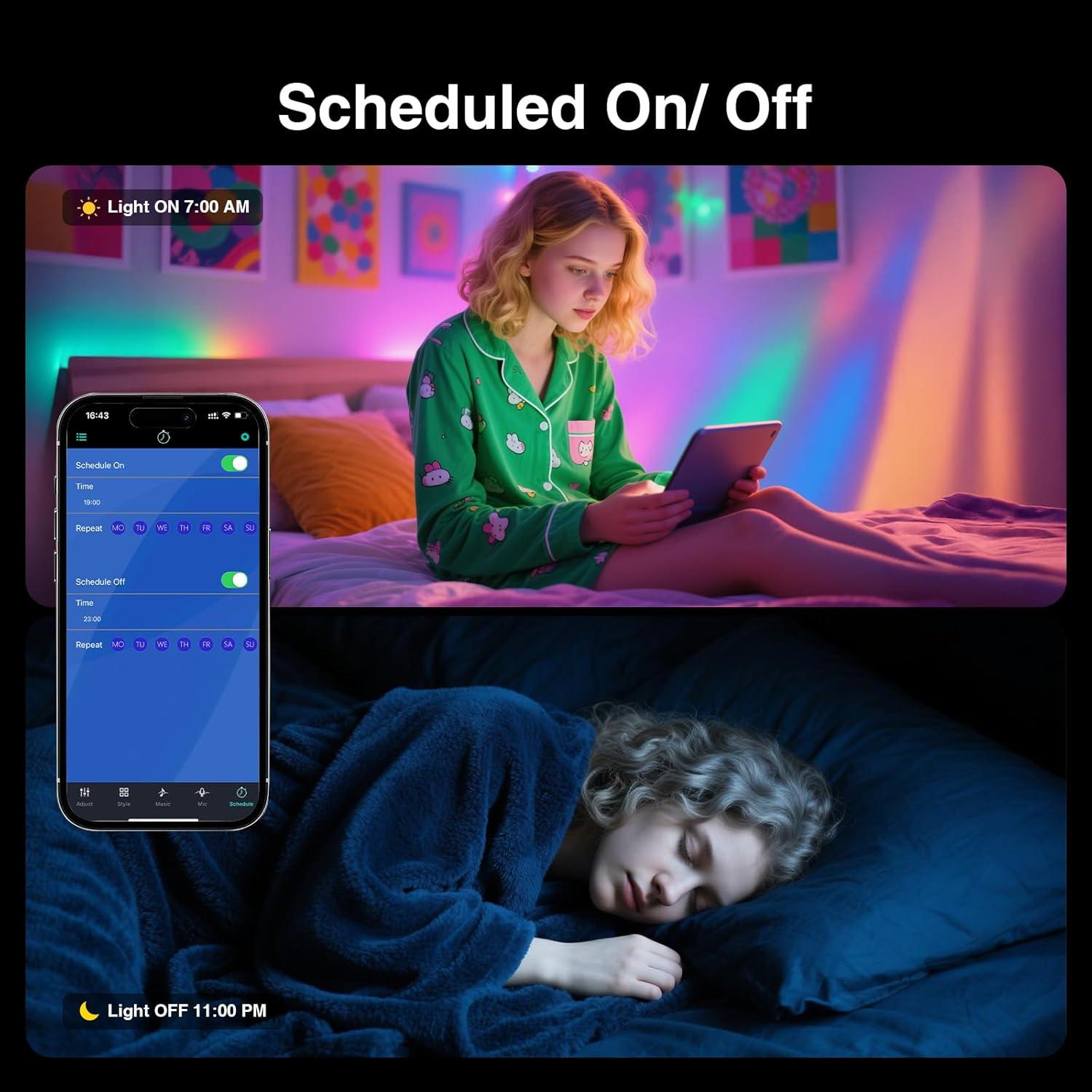 Barra de Luz LED RGB MICTUL 27.4x5.3 cm Control APP