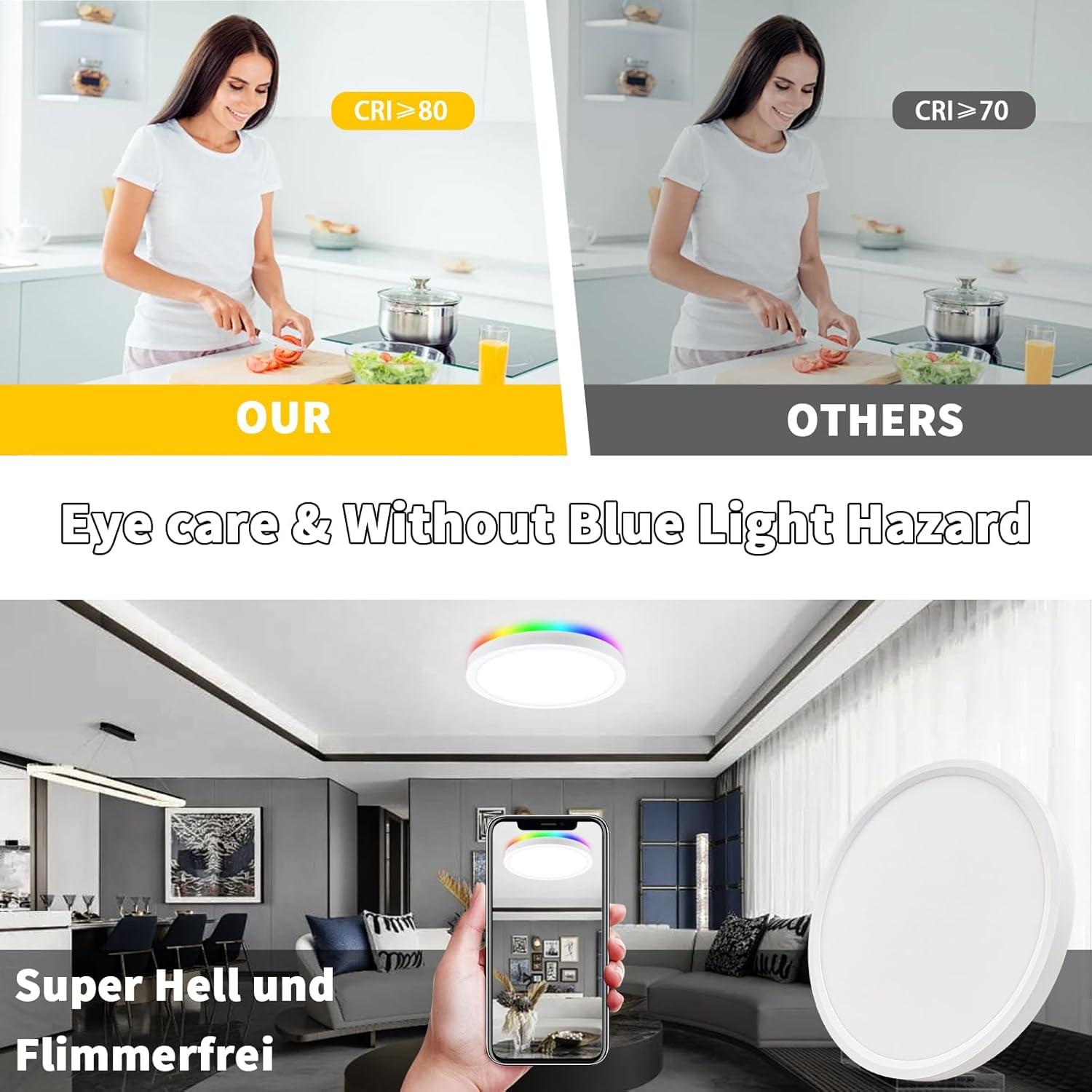 Luz de Techo LED Empotrada RGB Greenbell 30cm Regulable