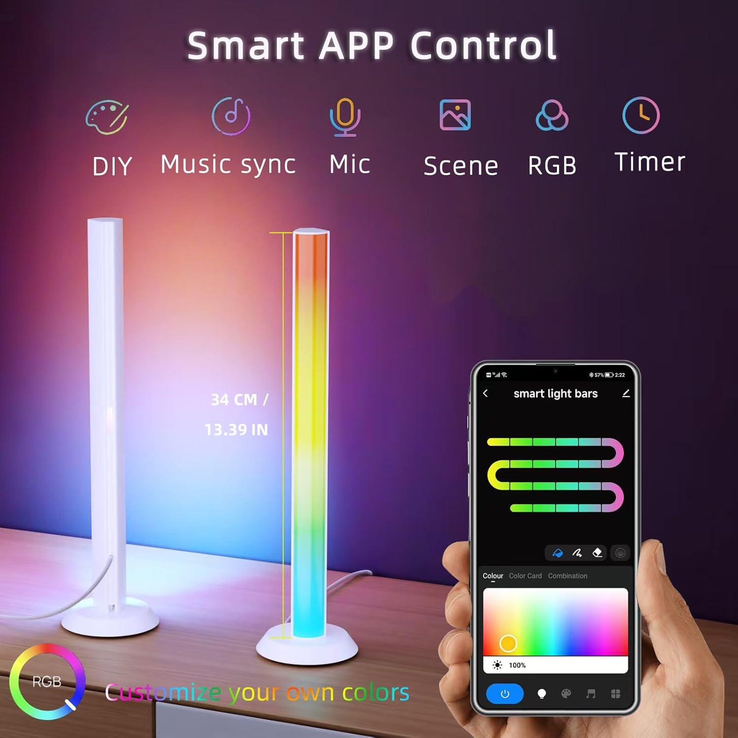 Barra de Luz LED Inteligente ECWEYAG RGB 5W para TV