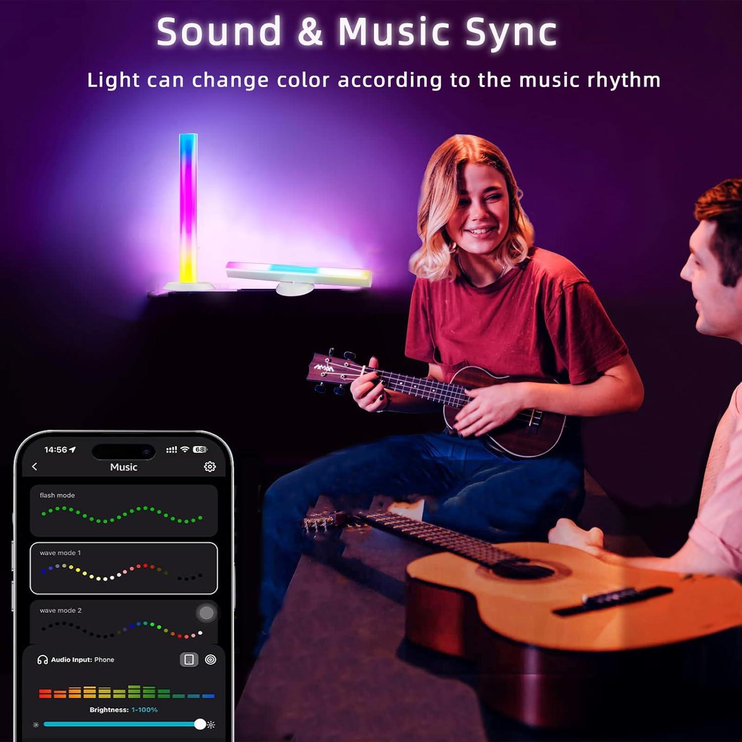 Barra de Luz LED Inteligente ECWEYAG RGB 5W para TV