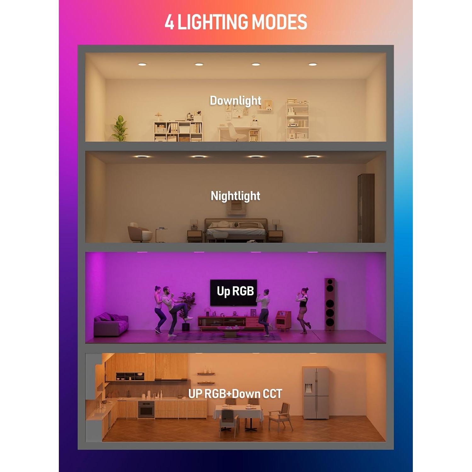 Lámparas LED Empotradas Inteligentes TORCHSTAR 6" RGB 15W