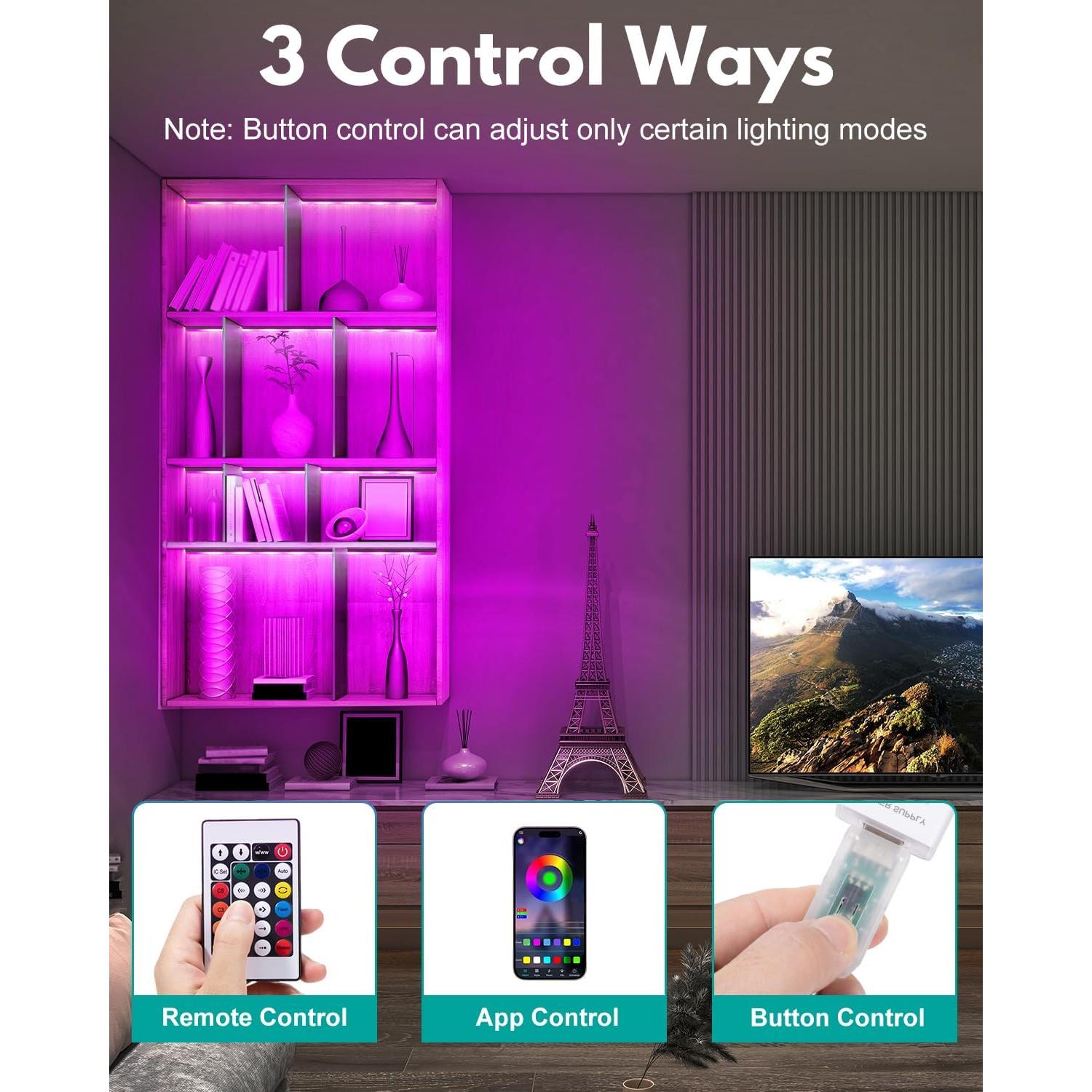 Luces de Estantería RGB JUSJUBR - 4 Barras LED 30 cm