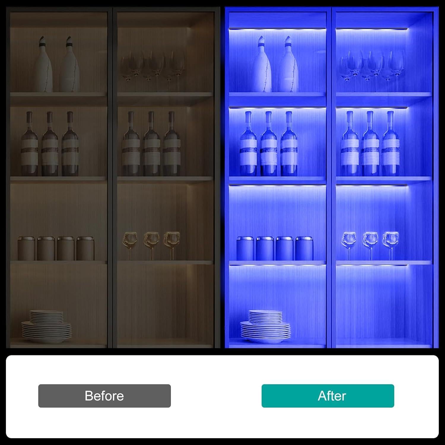 Luces de Estantería RGB JUSJUBR - 4 Barras LED 30 cm