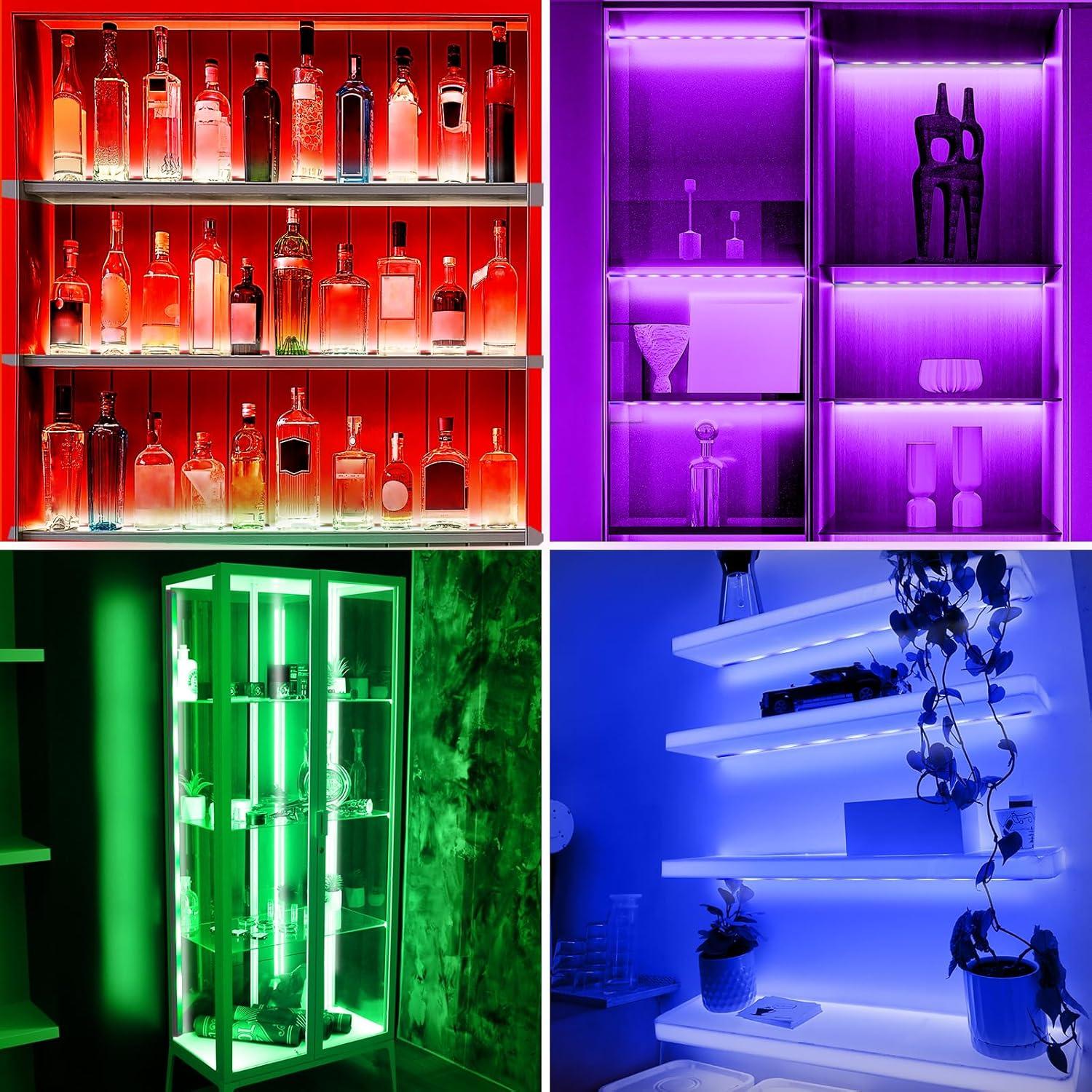 Luces de Estantería RGB JUSJUBR - 4 Barras LED 30 cm