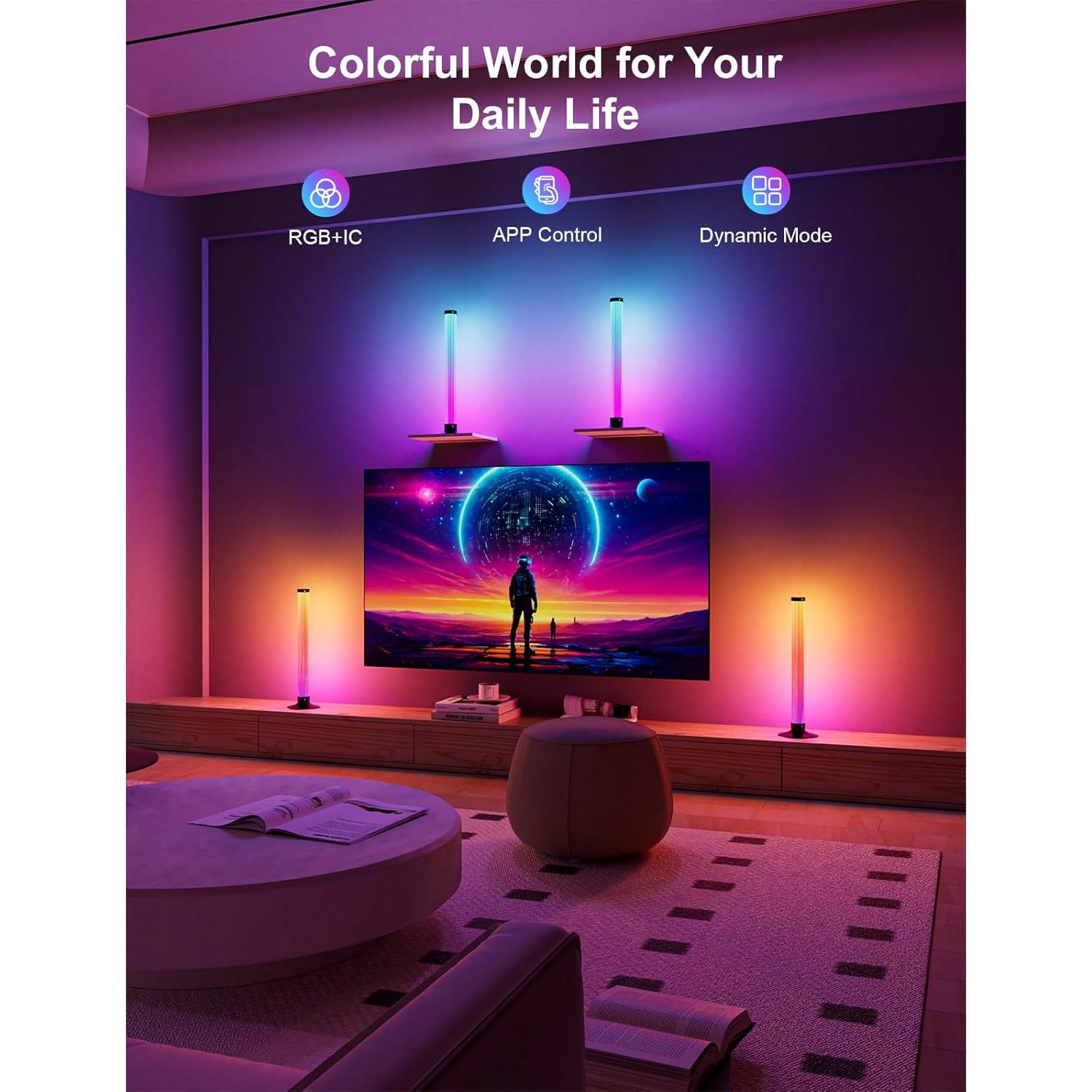 Barra de Luz LED RGB Eastfine 43 cm 360 Grados Control APP