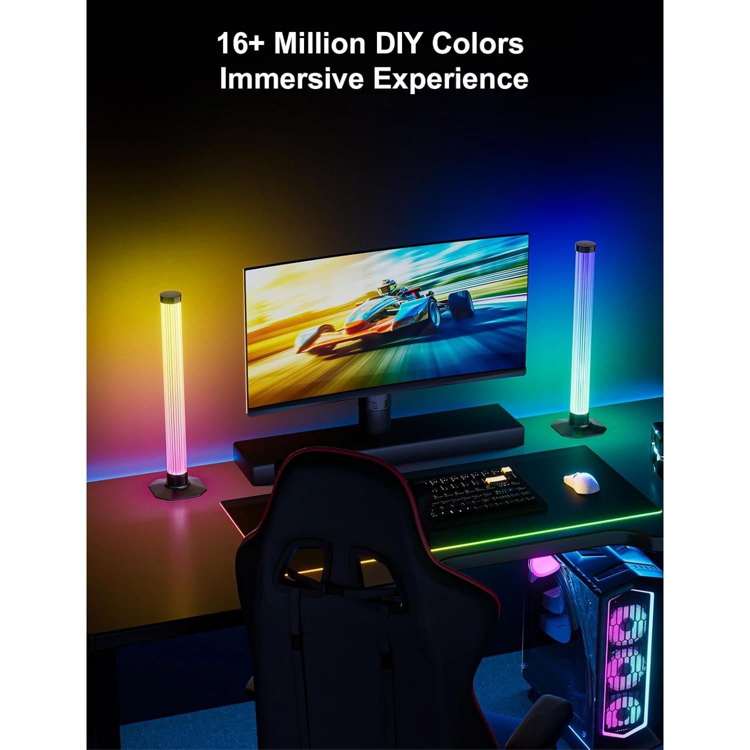 Barra de Luz LED RGB Eastfine 43 cm 360 Grados Control APP