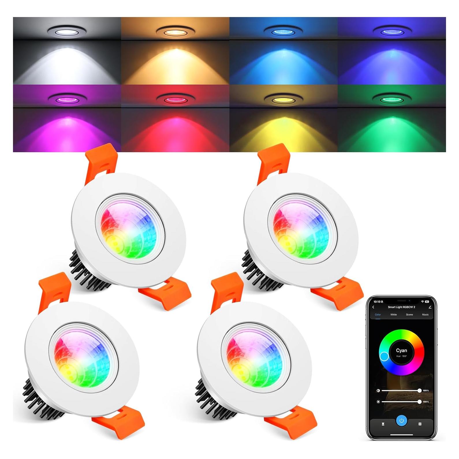 Iluminación empotrada inteligente FLETERGIB 5W RGB 2700K-6500K
