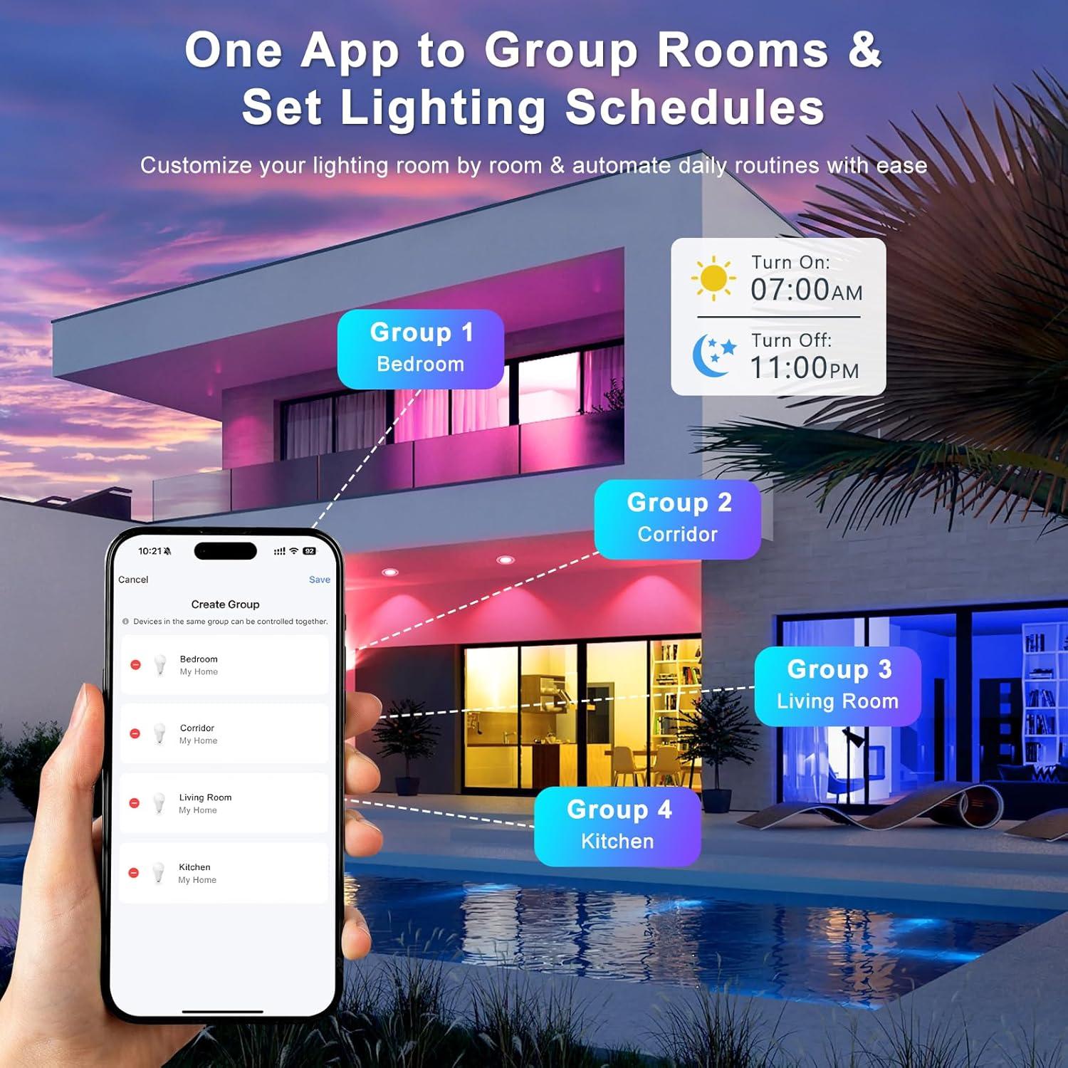 Iluminación empotrada inteligente FLETERGIB 5W RGB 2700K-6500K