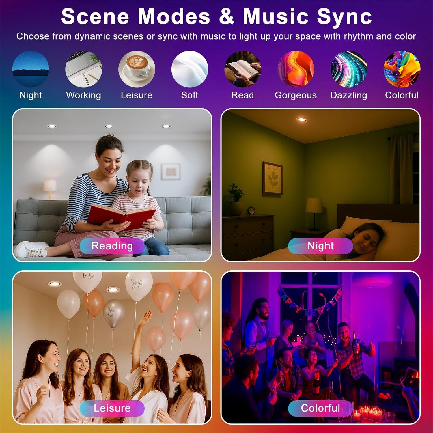 Iluminación empotrada inteligente FLETERGIB 5W RGB 2700K-6500K