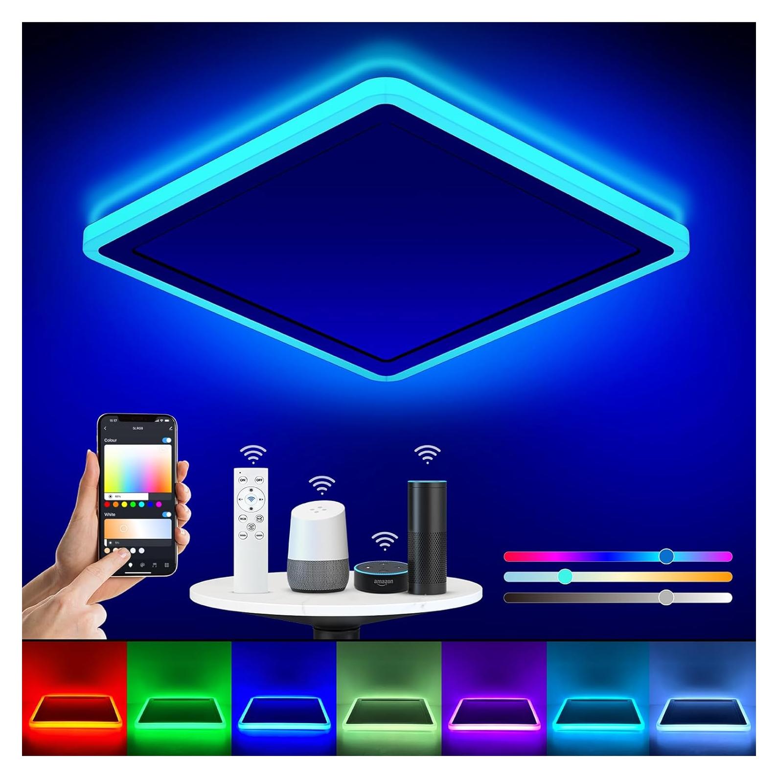 Luz de Techo LED Inteligente Annaror 33cm RGB Control Remoto