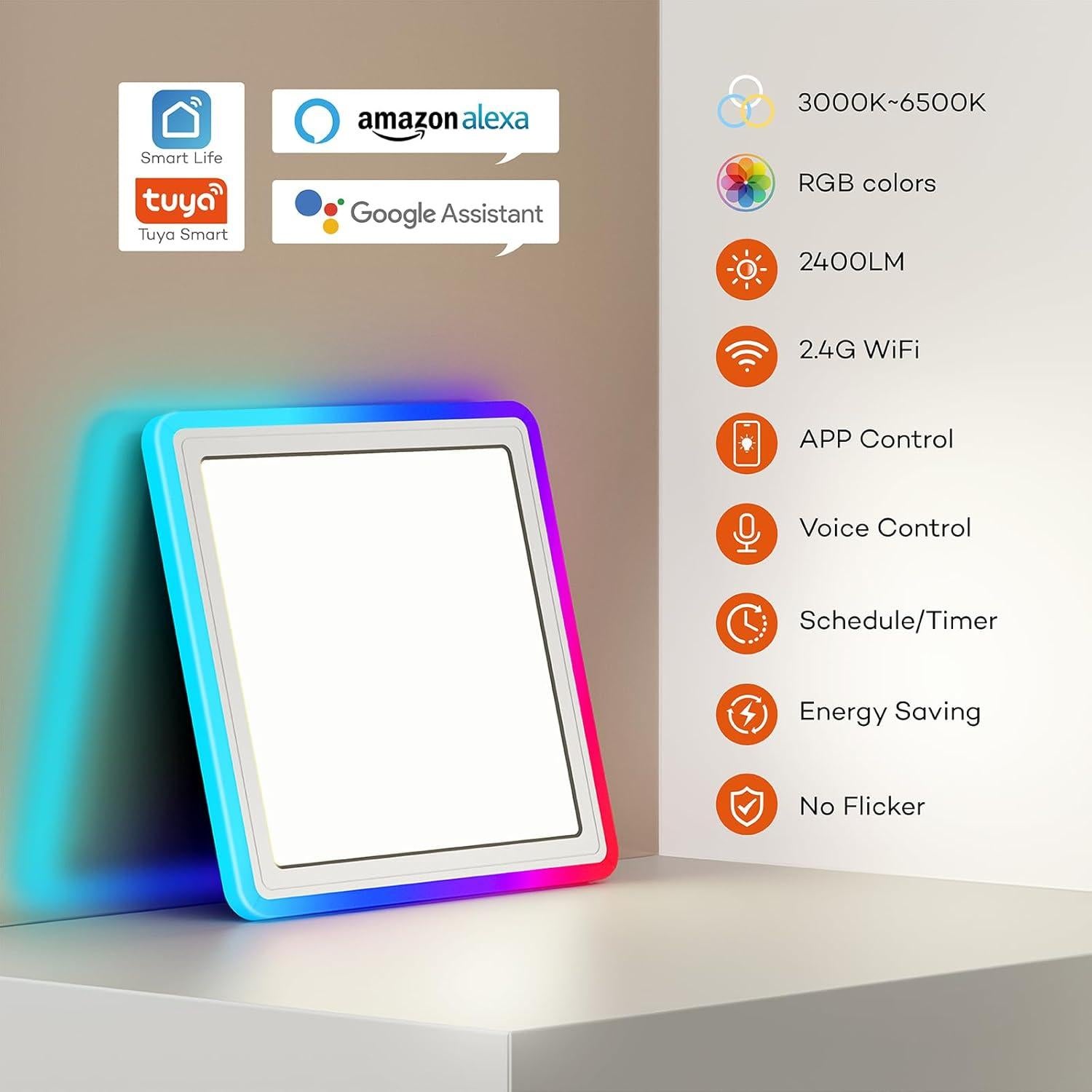 Luz de Techo LED Inteligente Annaror 33cm RGB Control Remoto