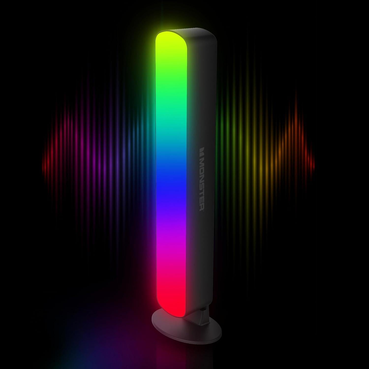 Barra de Luz LED Inteligente Monster RGB, Control por Voz, 158.76g