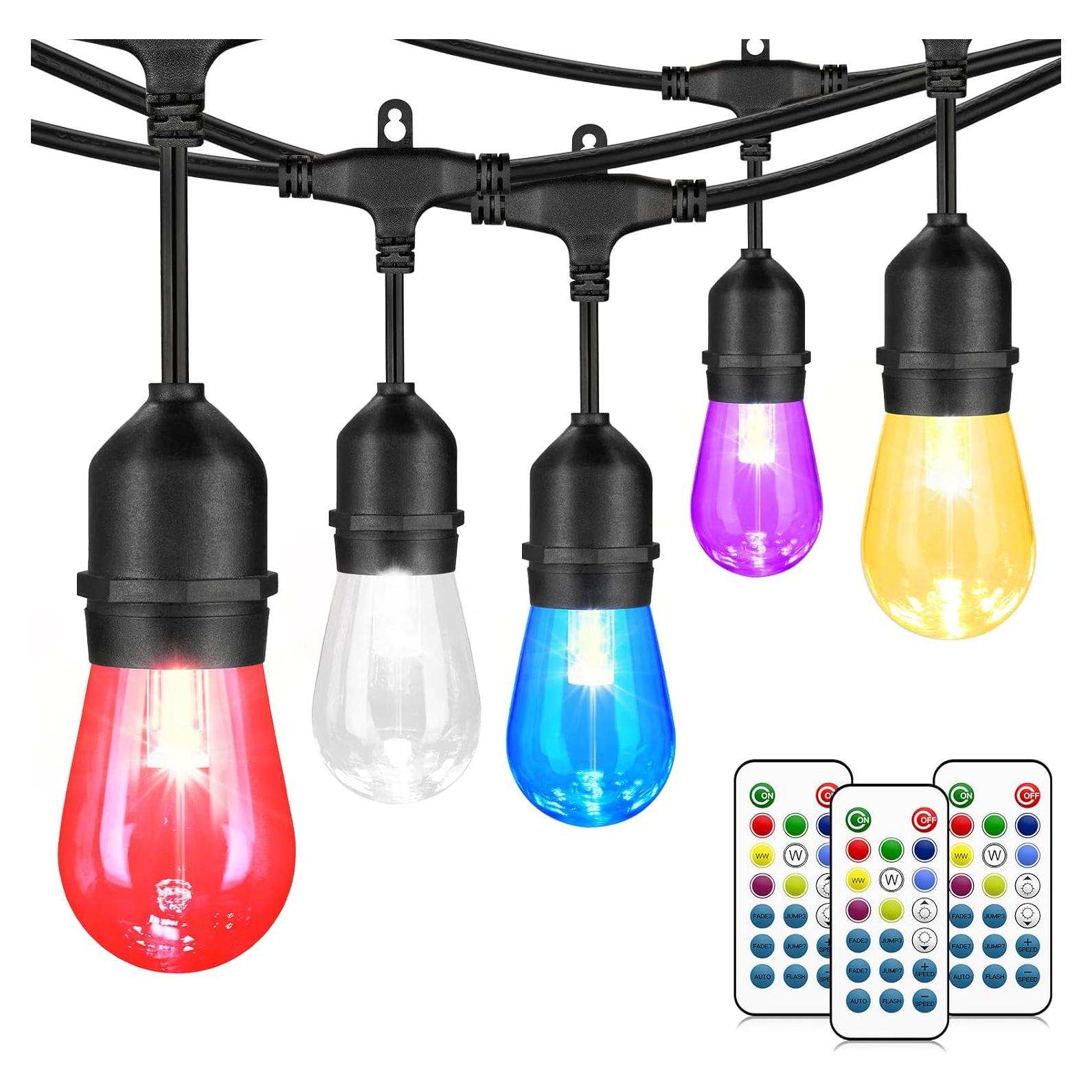 Luces de Cuerda LED Mlambert 29,26m RGB 35 Bombillas Negro