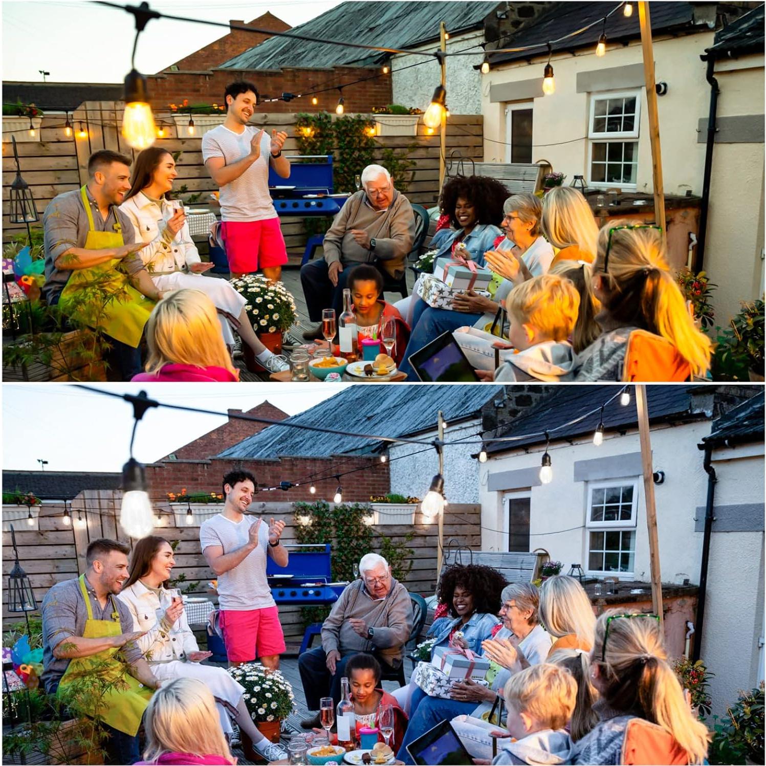 Luces de Cuerda LED Mlambert 29,26m RGB 35 Bombillas Negro