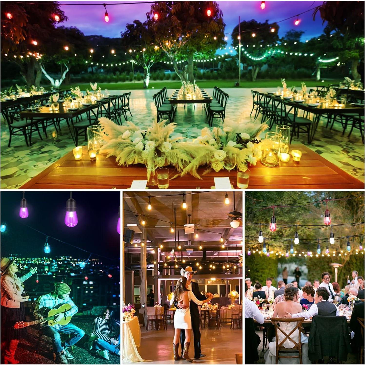 Luces de Cuerda LED Mlambert 29,26m RGB 35 Bombillas Negro