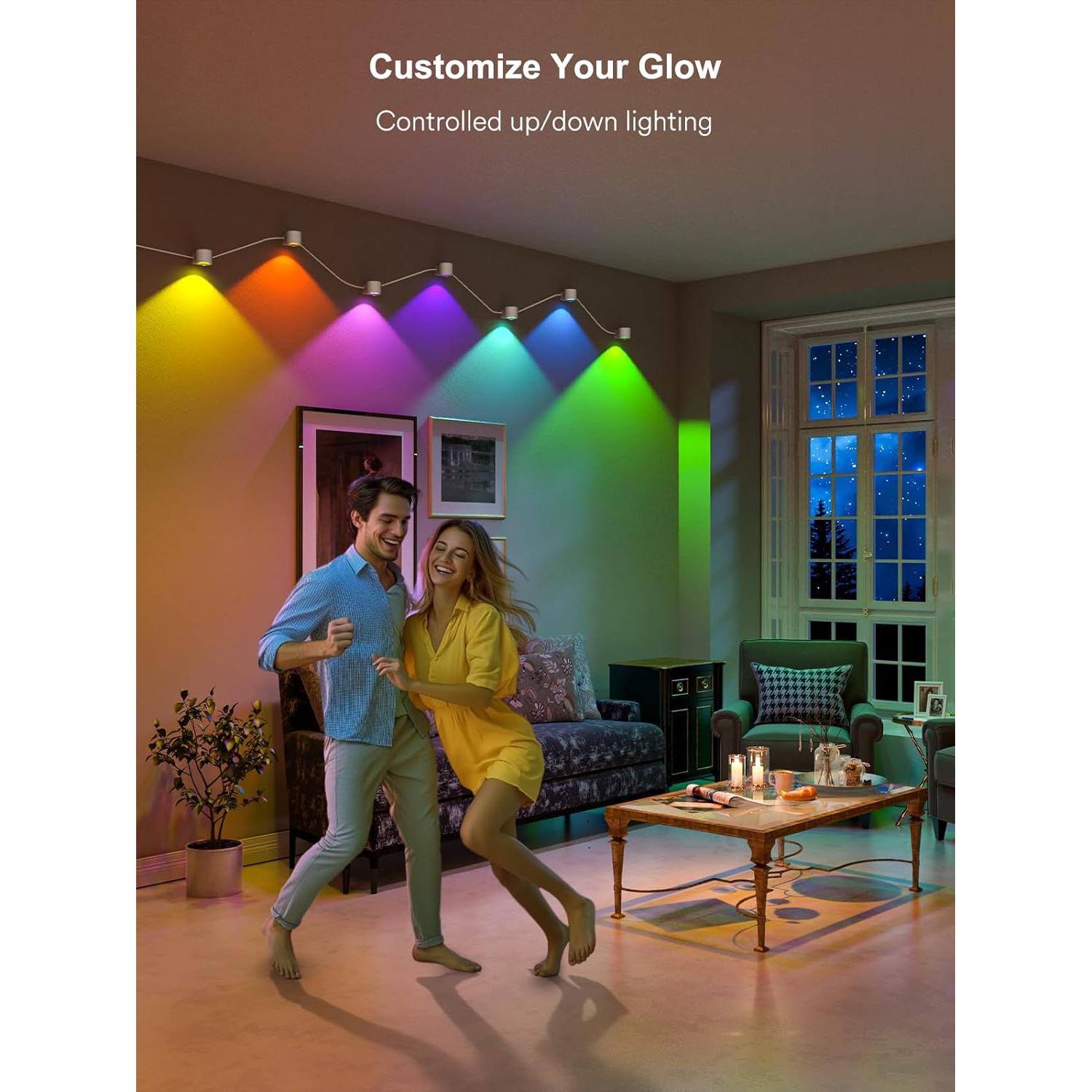 Apliques de Pared Inteligentes GRACEGLIDE RGB 7 Unidades