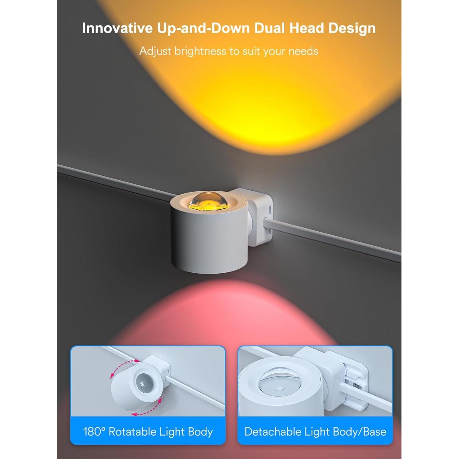 Apliques de Pared Inteligentes GRACEGLIDE RGB 7 Unidades