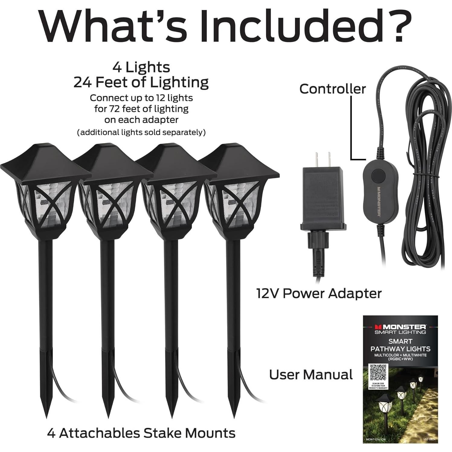 Luces de Camino LED Monster Smart RGB+IC+WW IP44 - Control Voz