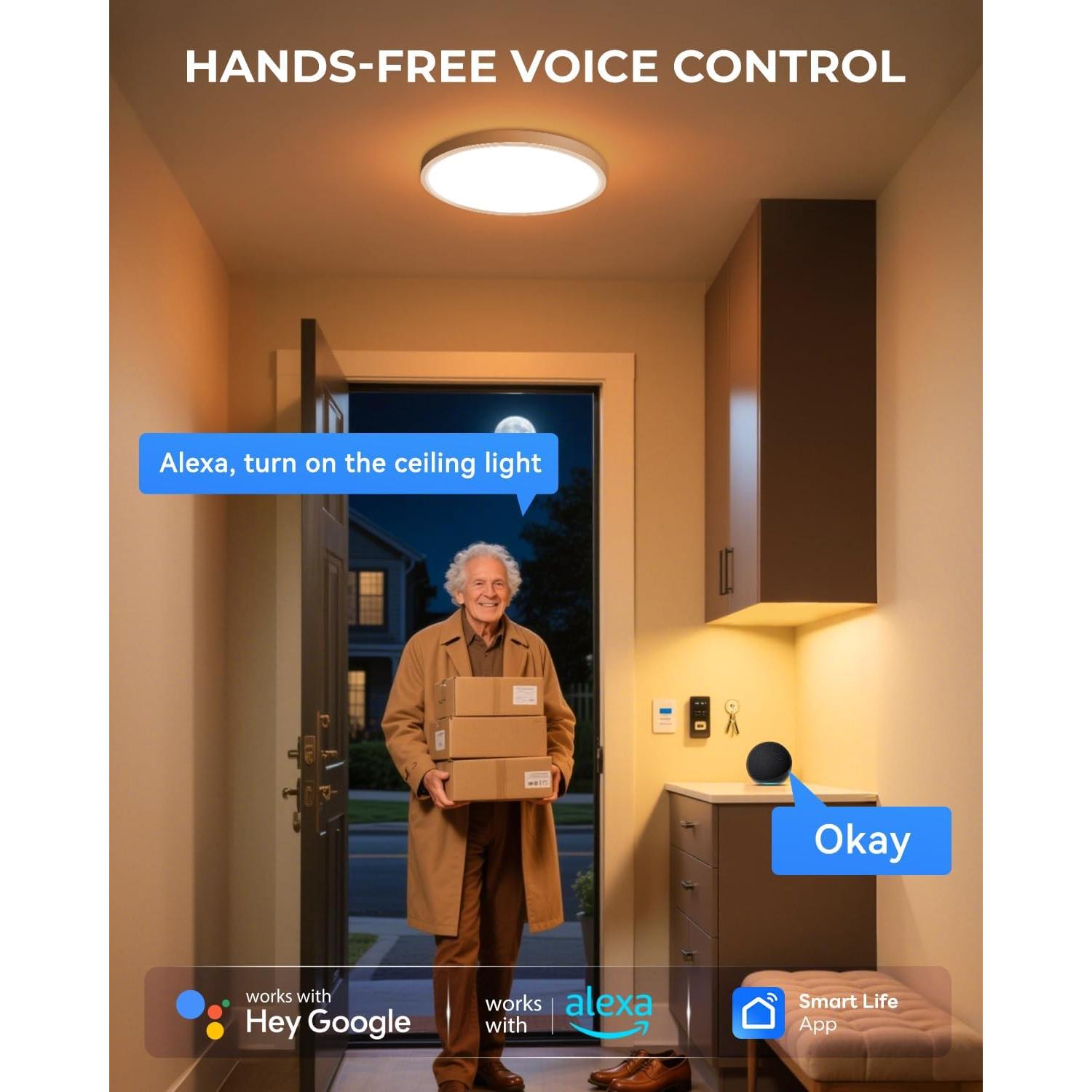 Luz de Techo LED Empotrada 30 cm SUNLINKCO RGB+IC 2400LM