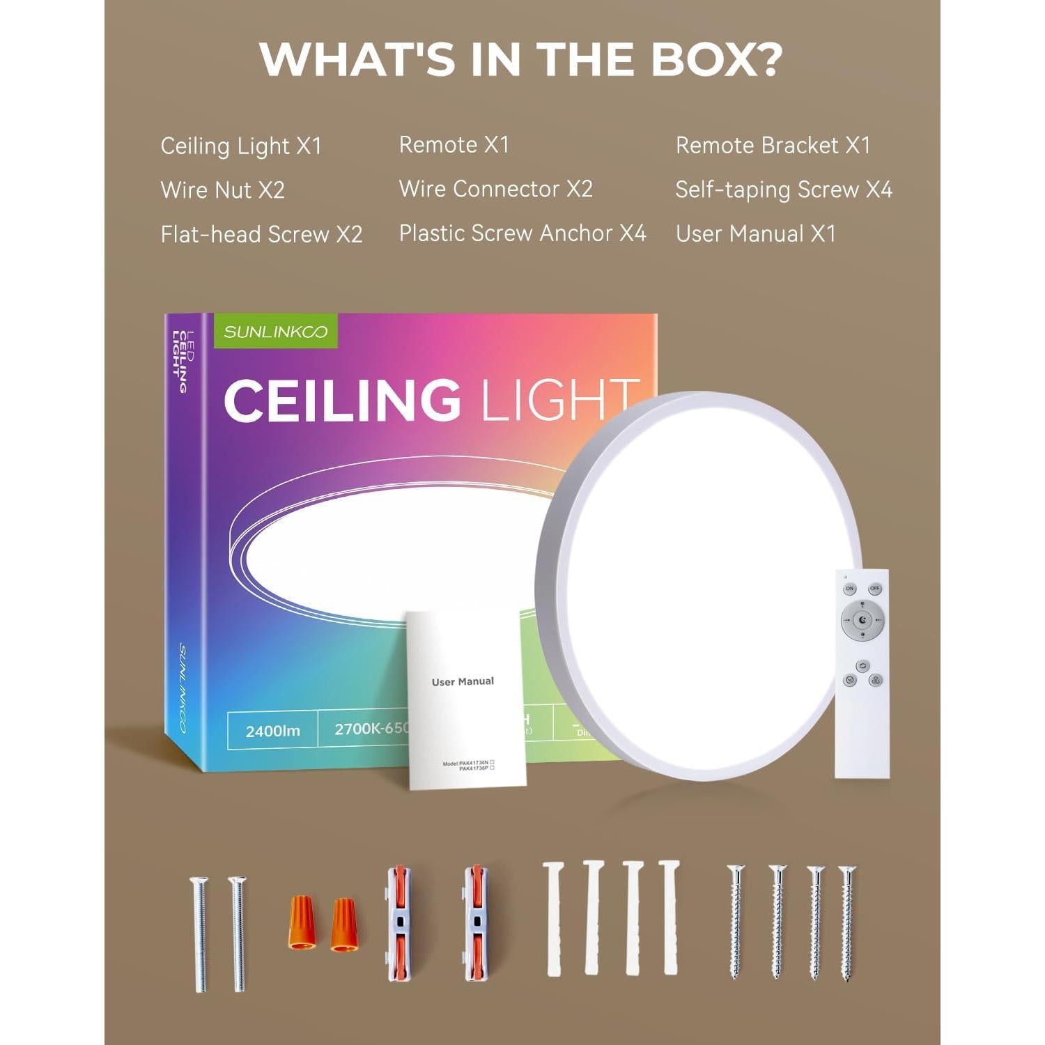 Luz de Techo LED Empotrada 30 cm SUNLINKCO RGB+IC 2400LM