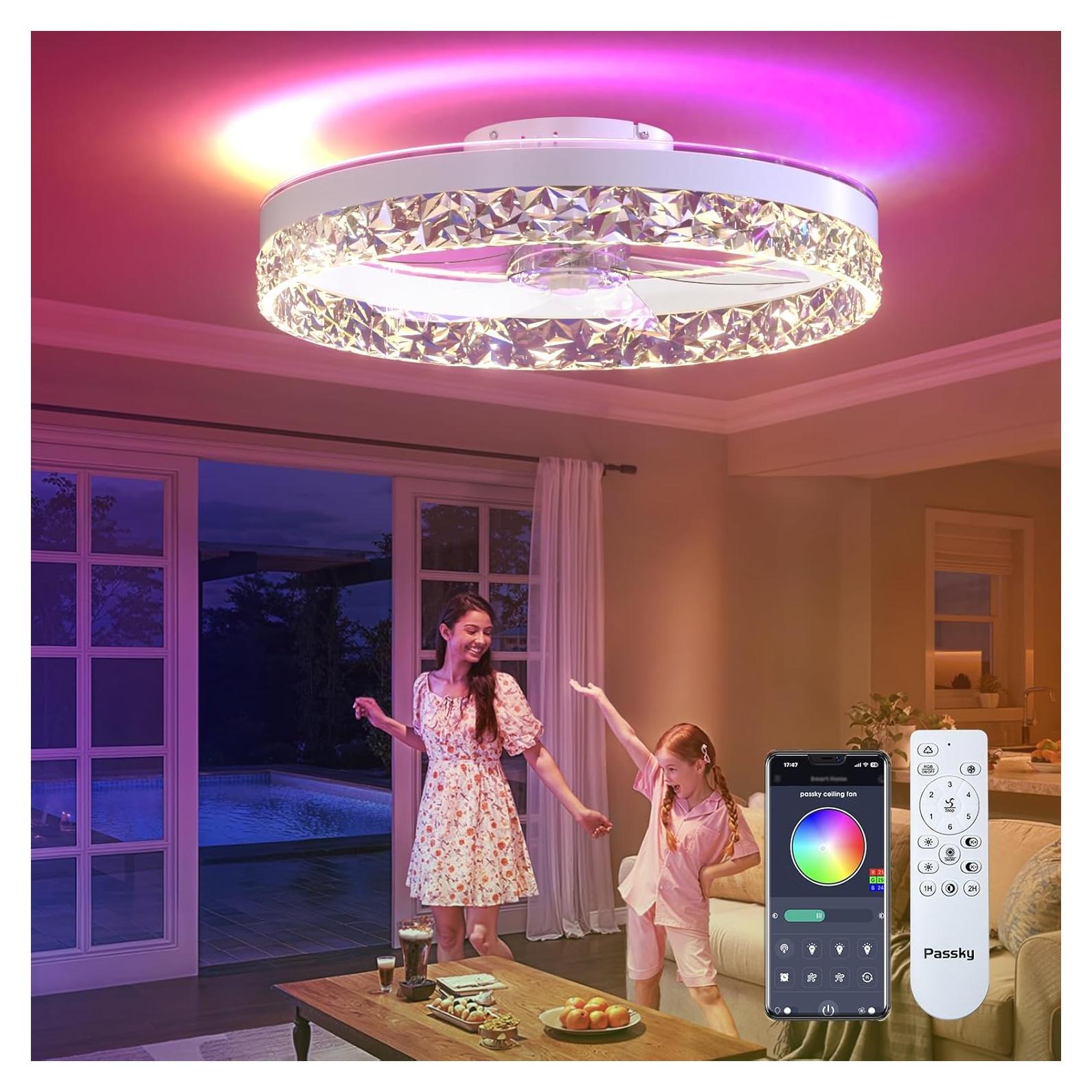 Ventilador de Techo Flush Mount Passky NFM0201082 RGB 50.8cm