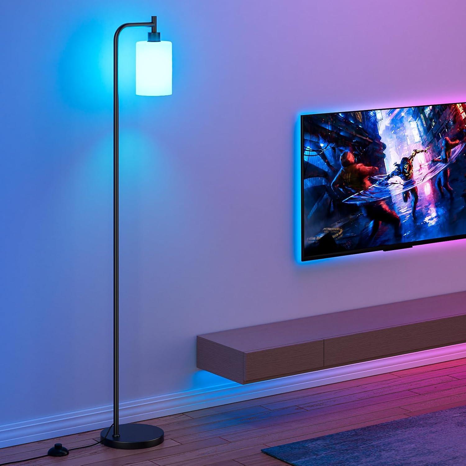 Lámpara de Piso RGB Ziisee Regulable 164 cm Control Remoto