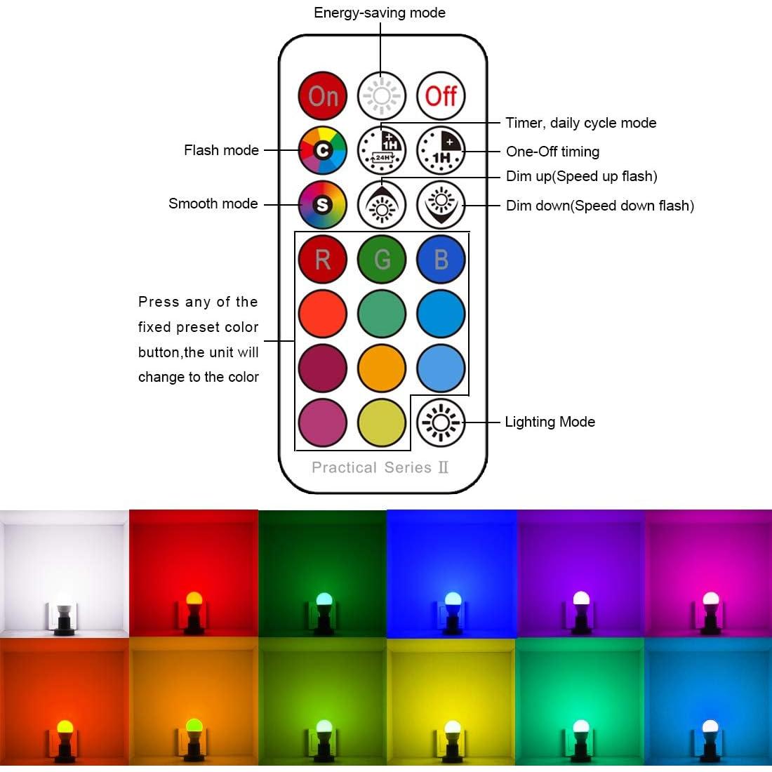 Bombilla LED RGB iLC GU10 5W 450LM 12 Colores Control Remoto