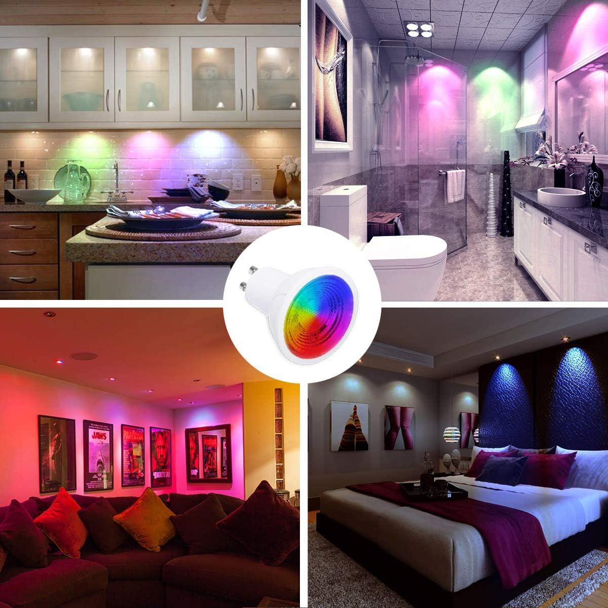 Bombilla LED RGB iLC GU10 5W 450LM 12 Colores Control Remoto