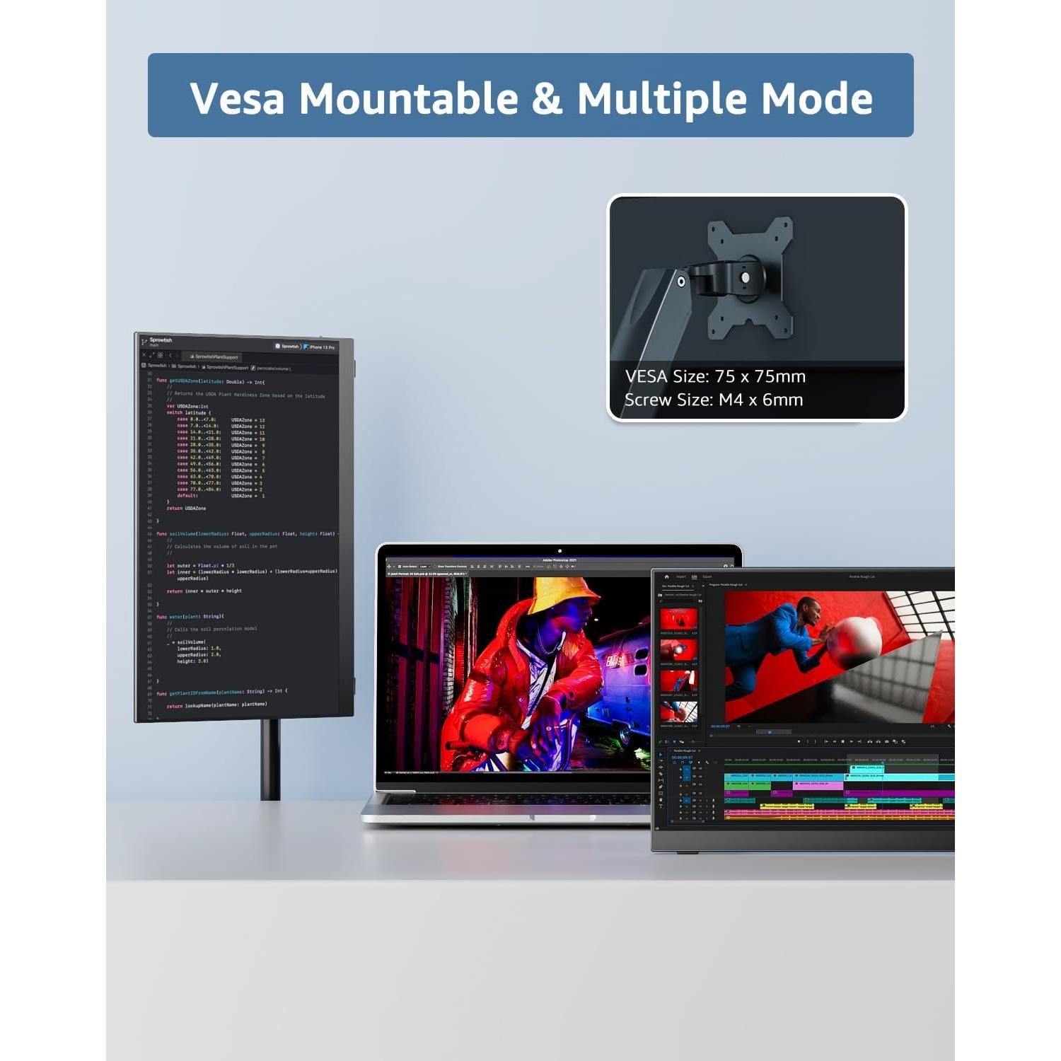Monitor Portátil Yodoit 15.6" FHD IPS USB-C Altavoces